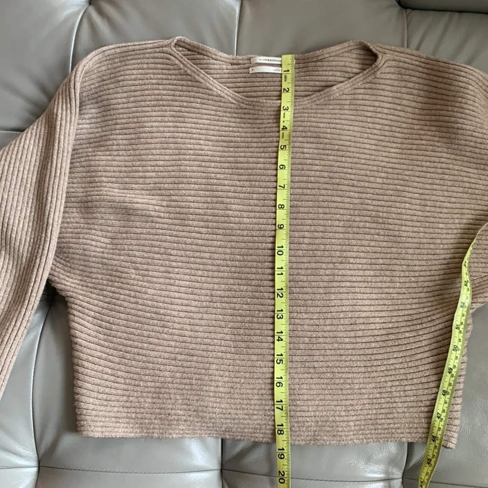 Anthropologie Women Tan Long
Sleeve Drop Shoulder Scoop Neck
Knit Sweater - Picture 8 of 10
